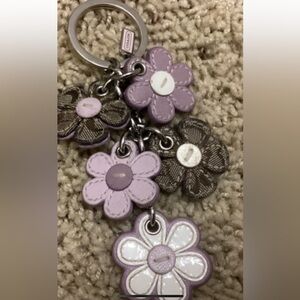 Coach flower keychain